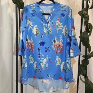 Plus Size 3/4 Sleeve V-Neck